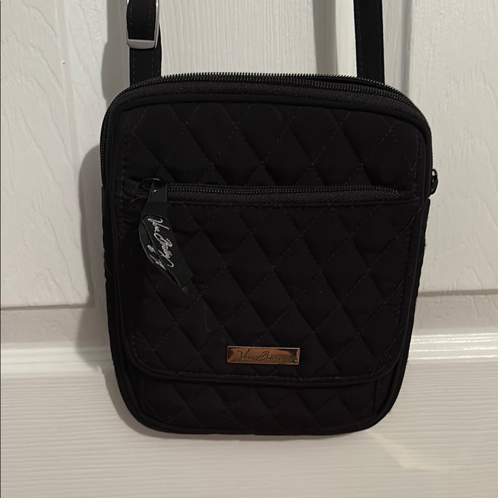 Vera Bradley Black Quilted Crossbody Bag NWOT